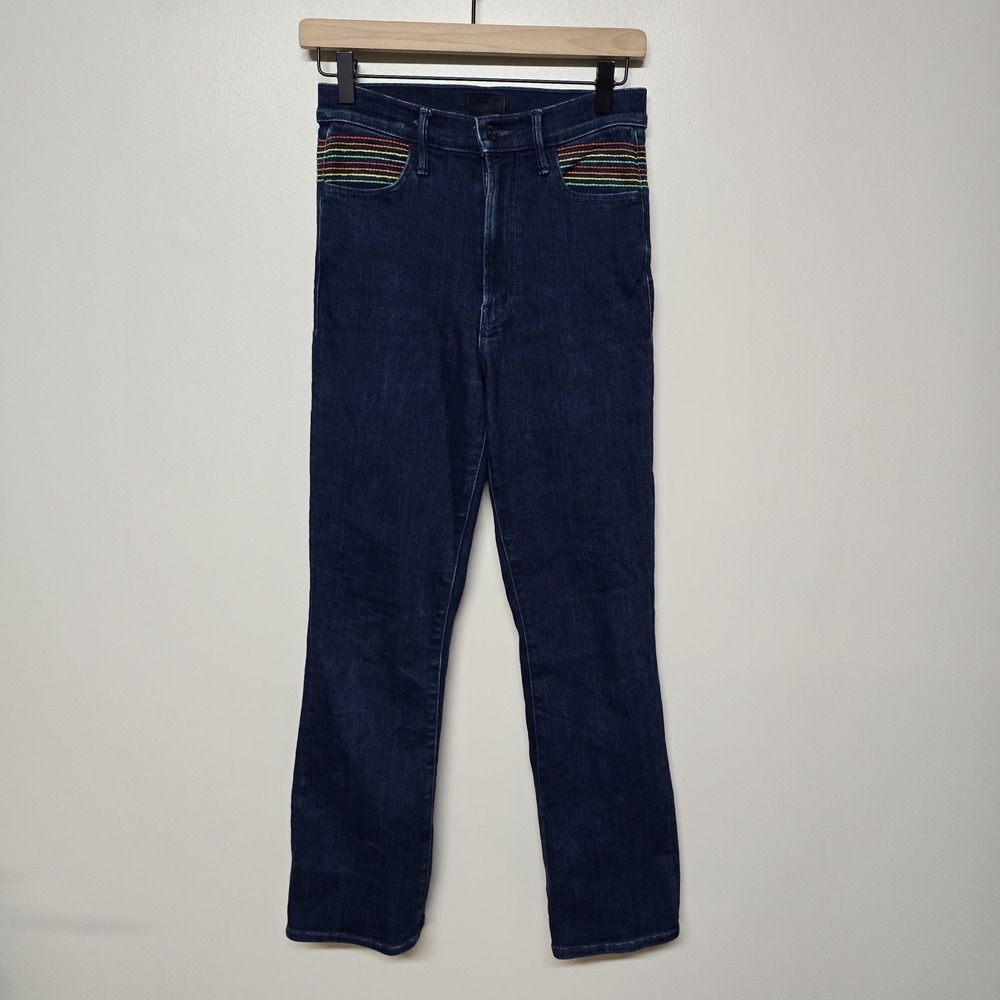 Mother Jeans Women 26 Stretch Bootcut Flared The Smooth Hustler Jeans Rainbow‎